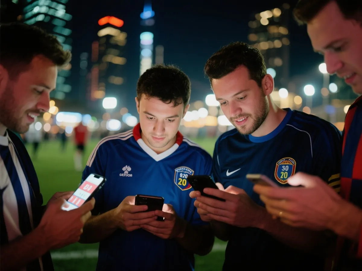 球迷查看即時比分